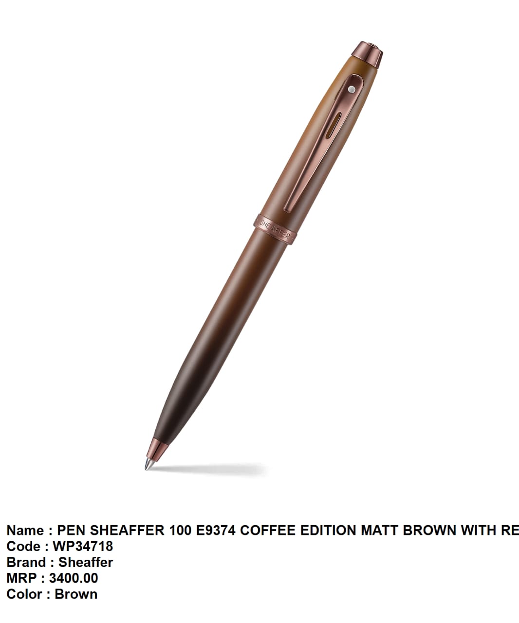 Pen sheaffer 100 E9374 coffee edition matt brown 